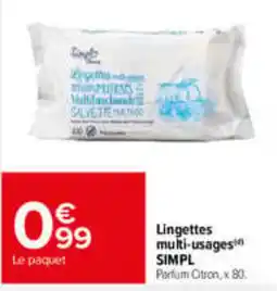 Carrefour Market SIMPL Lingettes multi-usages offre