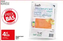 Carrefour SIMPL Saumon fumé offre