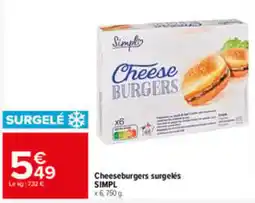 Carrefour SIMPL Cheeseburgers offre
