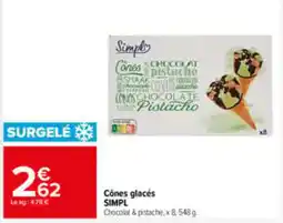 Carrefour SIMPL Cônes glacés offre