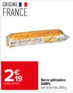 Carrefour SIMPL Barre pâtissière offre