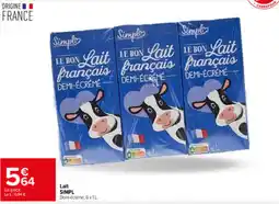 Carrefour SIMPL Lait offre