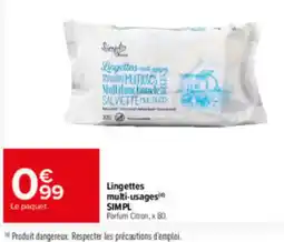 Carrefour SIMPL Lingettes multi-usages offre