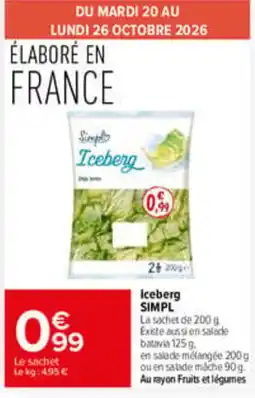 Carrefour Iceberg SIMPL offre