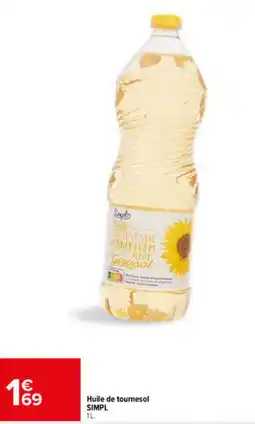 Carrefour SIMPL Huile de tournesol offre