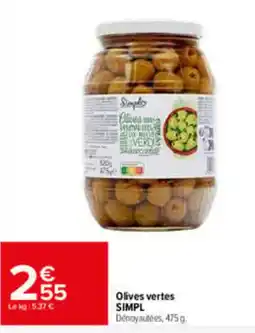 Carrefour SIMPL Olives vertes offre
