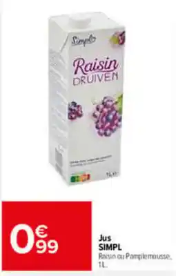 Carrefour SIMPL Raisin offre