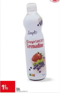 Carrefour SIMPL Sirop Grenadine offre