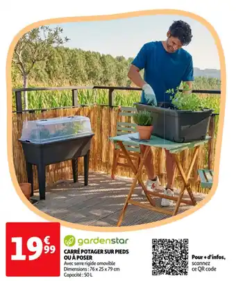 Auchan Carré potager sur pieds ou à poser offre