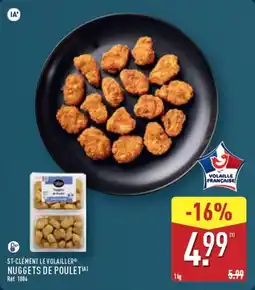 ALDI ST-CLÉMENT LE VOLAILLER NUGGETS DE POULET offre