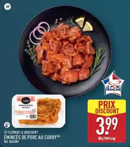 ALDI ST-CLÉMENT LE BOUCHER ÉMINCÉS DE PORC AU CURRY offre