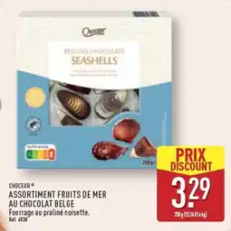 ALDI CHOEUR ASSORTIMENT FRUITS DE MER AU CHOCOLAT BELGE offre
