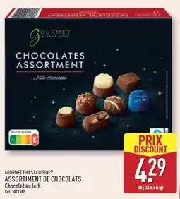 ALDI GOURMET FINEST CUISINE ASSORTIMENT DE CHOCOLATS offre