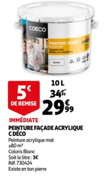 Auchan Peinture facade acrylique c déco offre