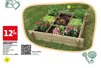 Auchan Carré potager avec séparateurs offre