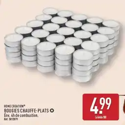 ALDI HOME CREATION BOUGIES CHAUFFE-PLATS offre