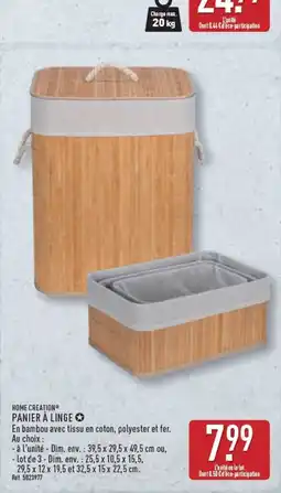ALDI HOME CREATION PANIER À LINGE offre