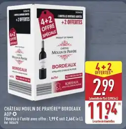 ALDI CHÂTEAU MOULIN DE PRAYÈRE BORDEAUX offre