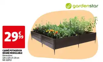 Auchan Carré potager en résine modulable offre