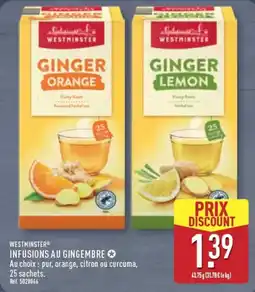ALDI WESTMINSTER INFUSIONS AU GINGEMBRE offre