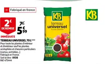Auchan Terreau universel 70 L offre