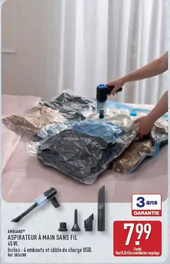 AMBIANO ASPIRATEUR À MAIN SANS FIL