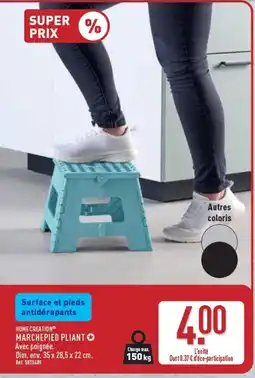 ALDI HOME CREATION MARCHÉPIED PLIANT offre