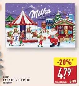 ALDI MILKA CALENDRIER DE L'AVENT offre