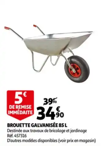 Auchan Brouette galvanisée 85 L offre