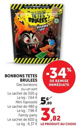 Bi1 TÊTES BRULÉES Bonbons offre