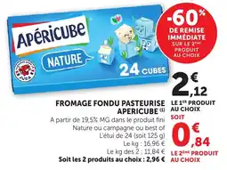 Bi1 APERICUBE FROMAGE FONDU PASTEURISE offre