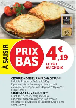 Bi1 CROQUE MONSIEUR 4 FROMAGES offre