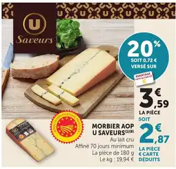 Bi1 U Saveurs MORBIER AOP offre