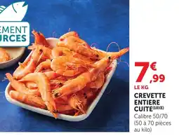 Bi1 Crevette Entière Cuite offre