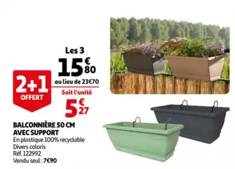 Auchan Balconnière 50 cm avec support offre