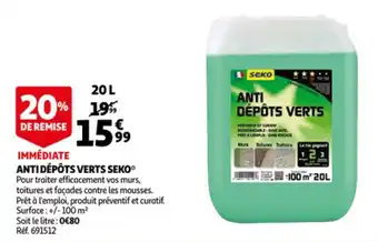 Auchan Anti dépôts verts seko offre