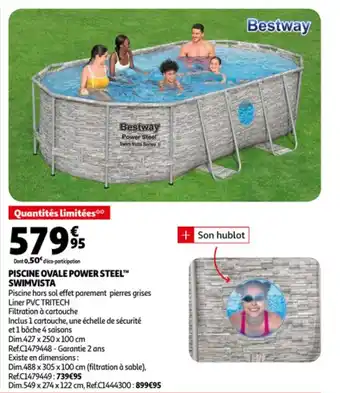 Auchan Piscine ovale power steel swimvista offre