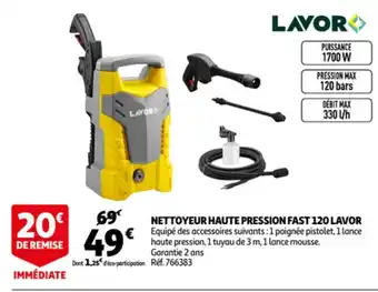 Auchan Nettoyeur Haute Pression Fast 120 Lavor offre