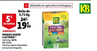 Auchan Engrais Gazon 4 Actions offre