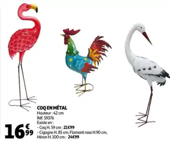 Auchan Coq en métal offre