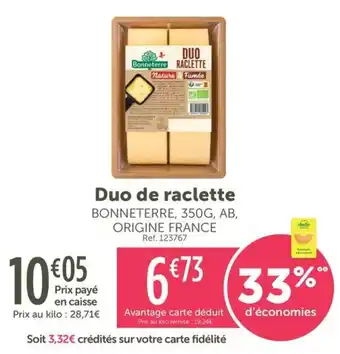 BONNETERRE Duo de raclette