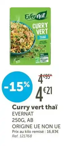 L'Eau Vive Evernat Curry vert thaï offre