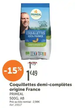 L'Eau Vive PRIMEAL Coquillettes demi-complètes offre