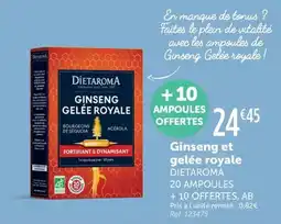L'Eau Vive DIETAROMA Ginseng Gelée royale offre