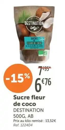 L'Eau Vive DESTINATION Sucre fleur de coco offre