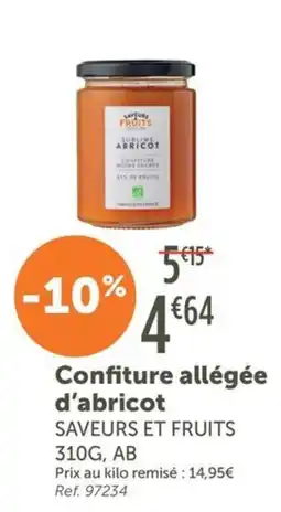 L'Eau Vive SAVEURS ET FRUITS Confiture allégée d'abricot offre