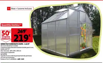 Auchan Serre Polycarbonate Chupa - 3.61 M² offre