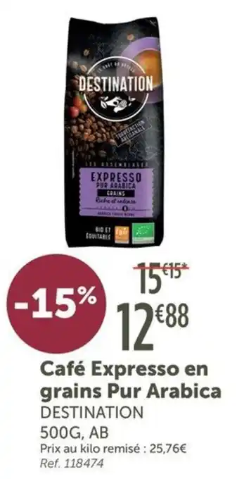 DESTINATION Café Expresso en grains Pur Arabica