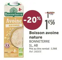 L'Eau Vive BONNETERRE Boisson avoine nature offre