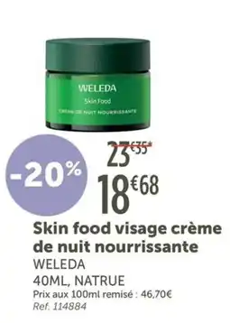 L'Eau Vive WELEDA Skin Food crème de nuit nourrissante offre